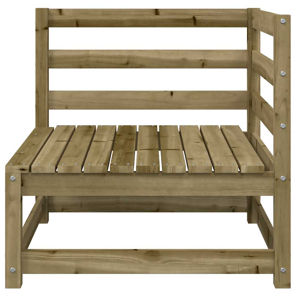 Divano Giardino con Poggiapiedi 2 Sedute Legno Impregnato Pino | homemem39