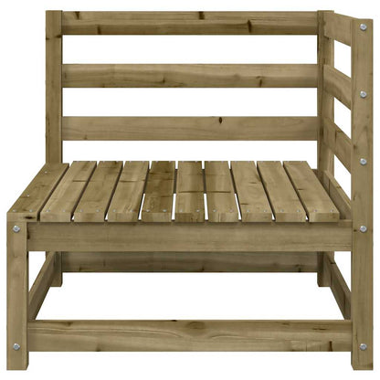 Divano Giardino con Poggiapiedi 2 Sedute Legno Impregnato Pino | homemem39