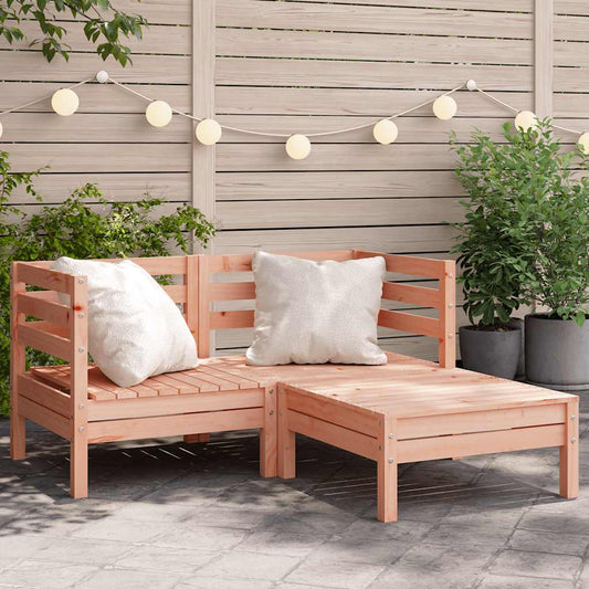 Divano Giardino 2 Posti con Poggiapiedi Legno Massello Douglas | homemem39