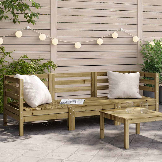 Divano da Giardino a 3 Sedute in Legno Impregnato di Pino | homemem39