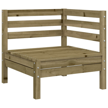 Divano da Giardino 3 Posti con Poggiapiedi Legno Massello Pino | homemem39