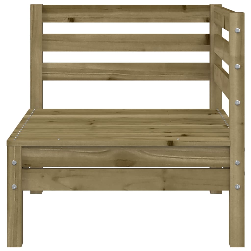 Divano da Giardino 3 Posti con Poggiapiedi Legno Massello Pino | homemem39
