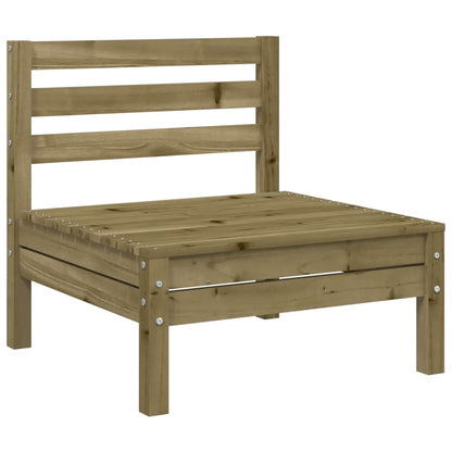Divano da Giardino 3 Posti con Poggiapiedi Legno Massello Pino | homemem39