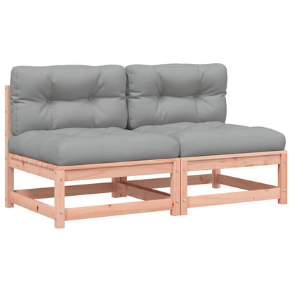 Divani Giardino Senza Braccioli con Cuscini 2 pz Legno Douglas | homemem39