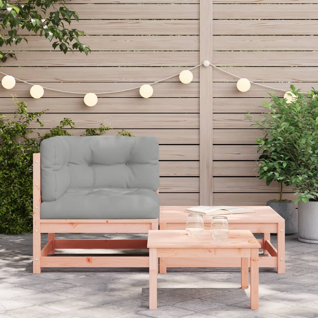 Divano Angolare da Giardino con Cuscini e Poggiapiedi | homemem39