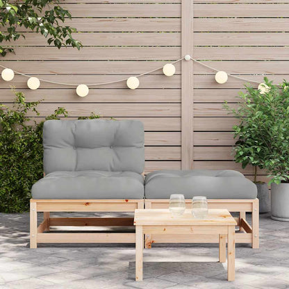 Divano da Giardino Senza Braccioli con Cuscini e Poggiapiedi | homemem39