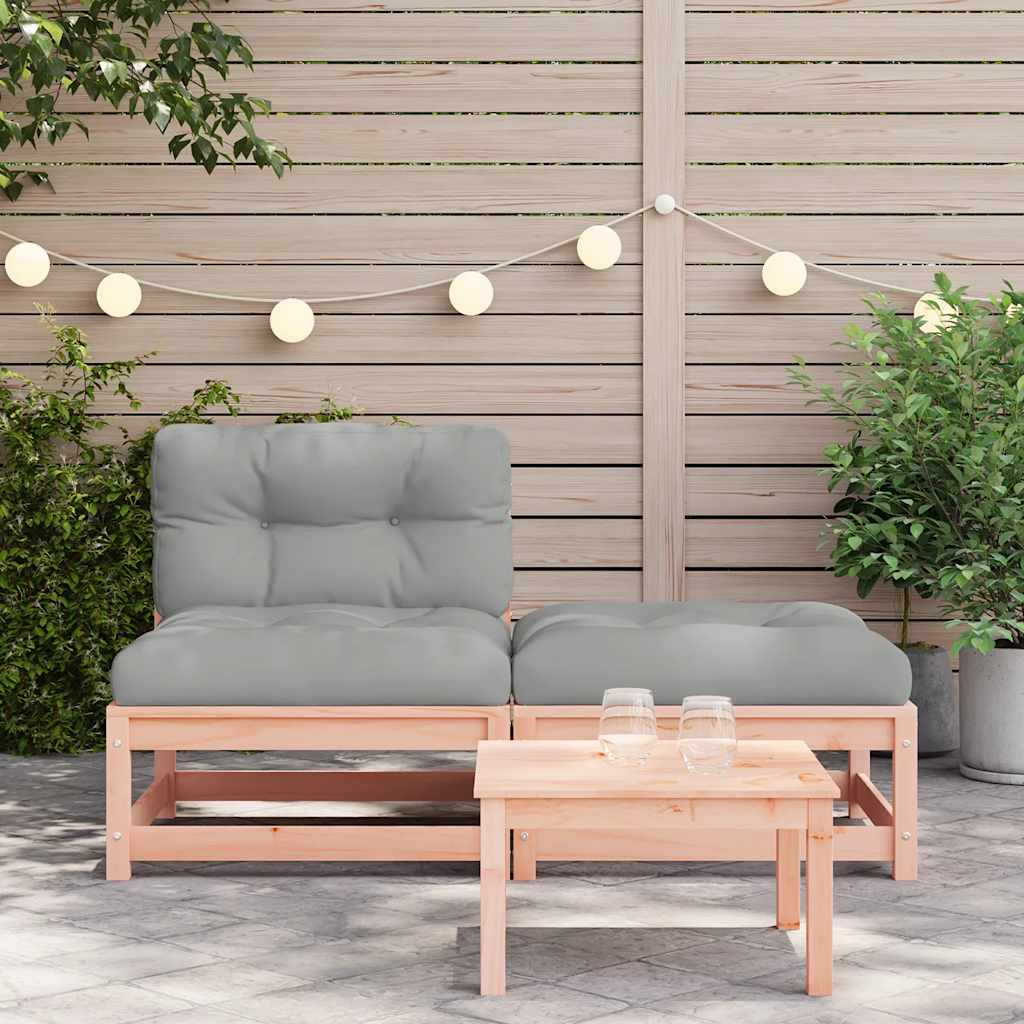 Divano da Giardino Senza Braccioli con Cuscini e Poggiapiedi | homemem39