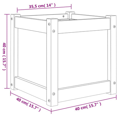 Fioriera da Giardino 40x40x40 cm in Legno Massello di Pino | homemem39