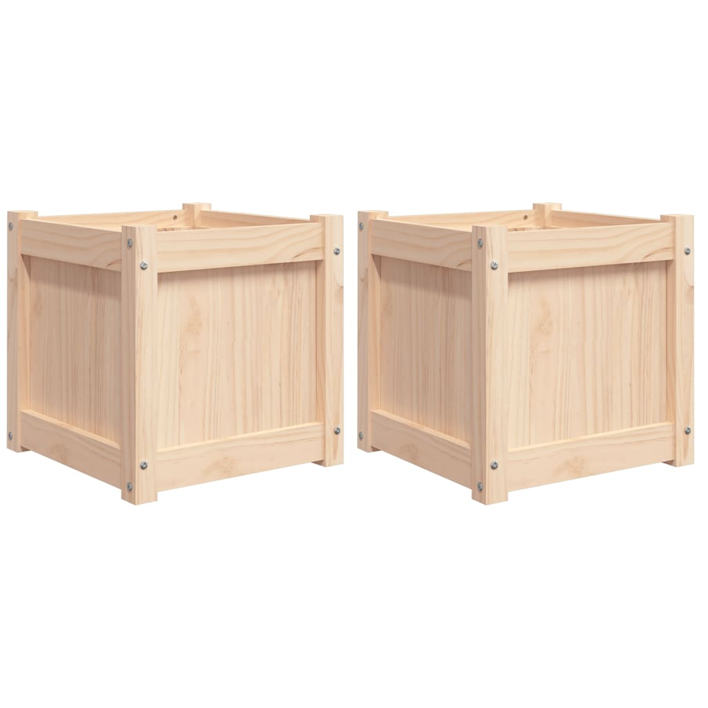 Fioriere da Giardino 2 pz in Legno Massello di Pino | homemem39