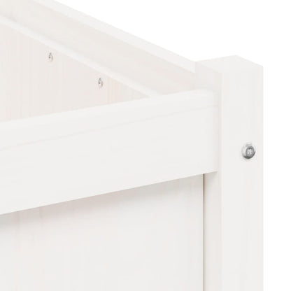 Fioriere da Giardino 2 pz Bianche in Legno Massello di Pino - homemem39