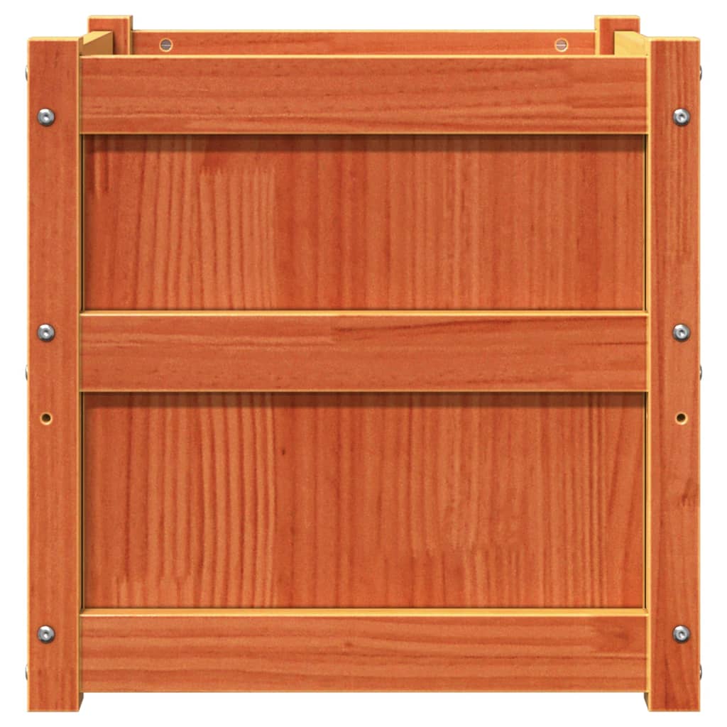 Fioriera Giardino Marrone Cera 50x50x50 cm Legno Massello Pino - homemem39