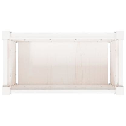 Fioriere da Giardino 2 pz Bianche in Legno Massello di Pino