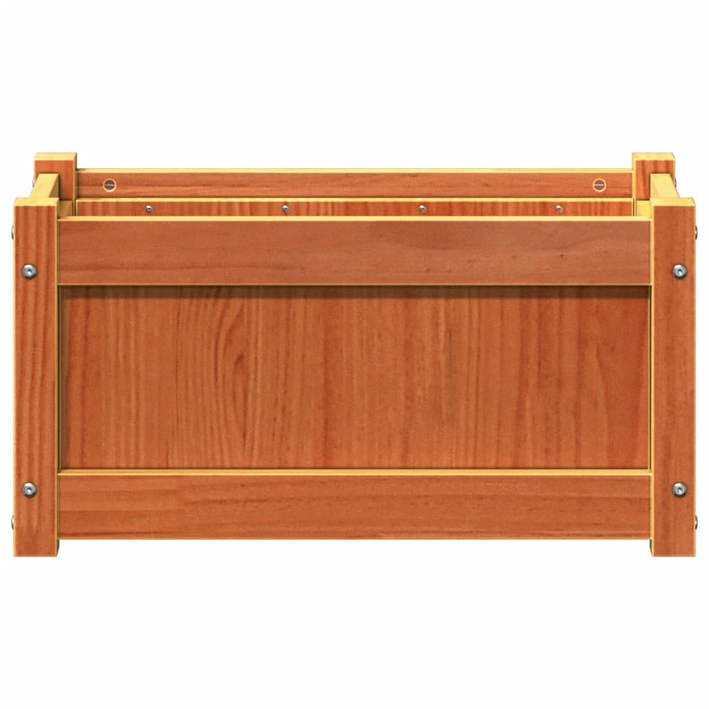 Fioriera Giardino Marrone Cera 60x31x31 cm Legno Massello Pino | homemem39