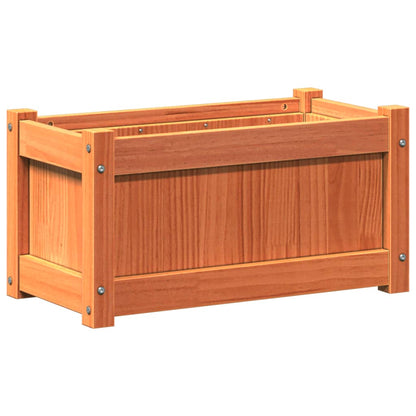 Fioriera Giardino Marrone Cera 60x31x31 cm Legno Massello Pino | homemem39