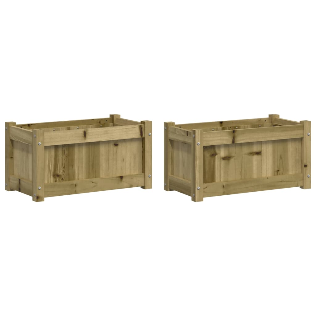 Fioriere da Giardino 2 pz in Legno di Pino Impregnato | homemem39