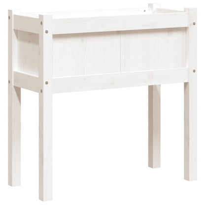 Fioriera da Giardino con Gambe Bianca 70x31x70 cm Massello Pino | homemem39