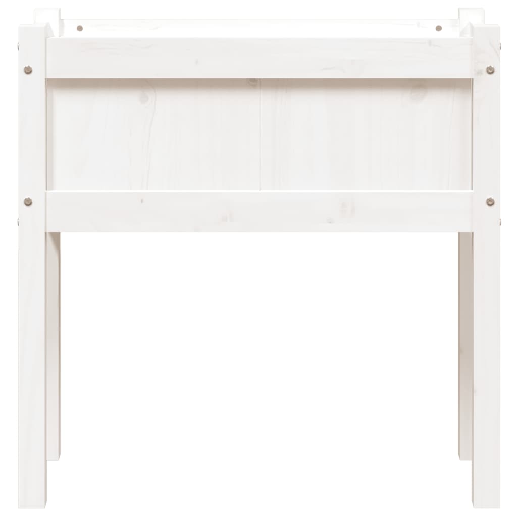 Fioriera da Giardino con Gambe Bianca 70x31x70 cm Massello Pino | homemem39