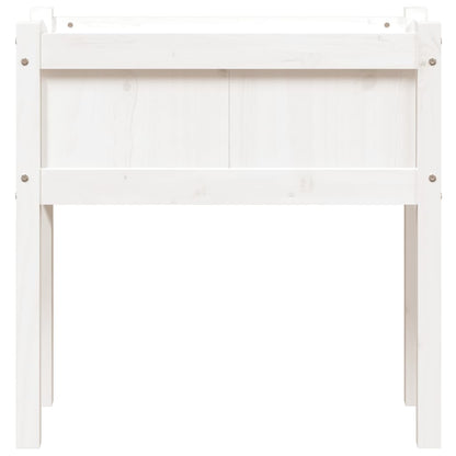 Fioriera da Giardino con Gambe Bianca 70x31x70 cm Massello Pino | homemem39