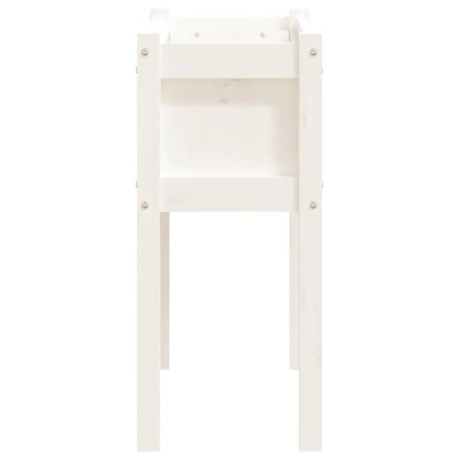 Fioriera da Giardino con Gambe Bianca 70x31x70 cm Massello Pino | homemem39