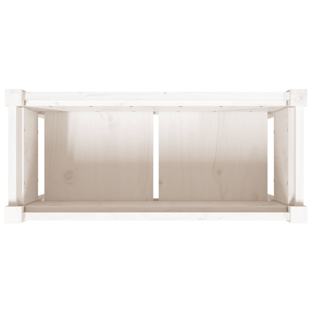 Fioriera da Giardino con Gambe Bianca 70x31x70 cm Massello Pino | homemem39