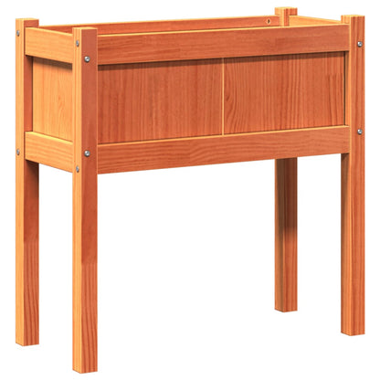 Fioriera Giardino Gambe Marrone Cera 70x31x70 cm Massello Pino - homemem39