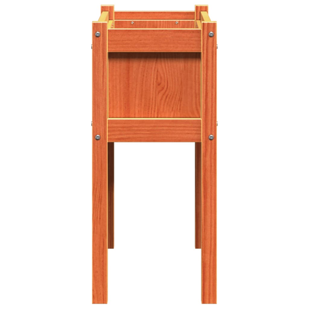 Fioriera Giardino Gambe Marrone Cera 70x31x70 cm Massello Pino - homemem39