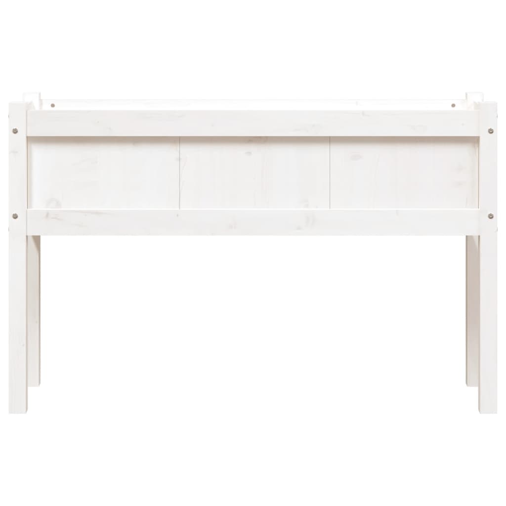 Fioriera da Giardino con Gambe Bianca 110x31x70cm Massello Pino | homemem39