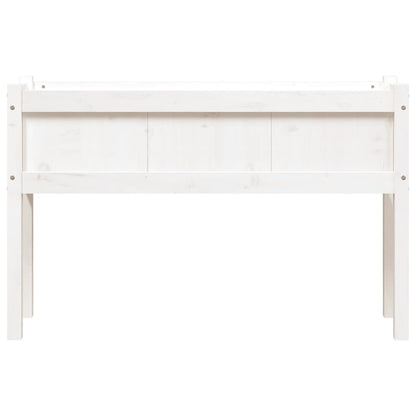 Fioriera da Giardino con Gambe Bianca 110x31x70cm Massello Pino | homemem39
