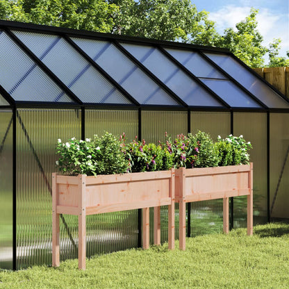 Fioriere da Giardino 2 pz con Gambe Legno Massello di Douglas | homemem39