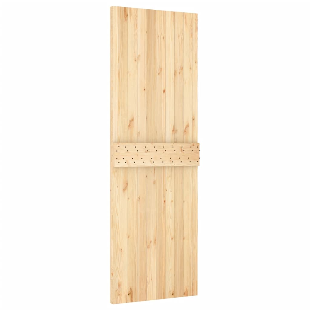 Porta Scorrevole con Set Hardware 70x210 cm Legno Massello Pino