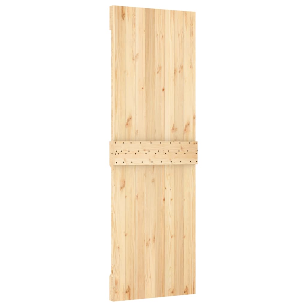 Porta Scorrevole con Set Hardware 70x210 cm Legno Massello Pino