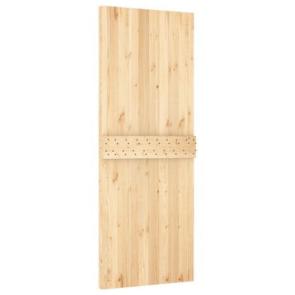 Porta Scorrevole con Set Hardware 80x210 cm Legno Massello Pino