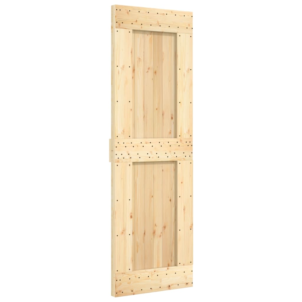 Porta Scorrevole con Set Hardware 70x210 cm Legno Massello Pino