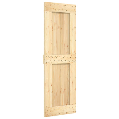 Porta Scorrevole con Set Hardware 70x210 cm Legno Massello Pino