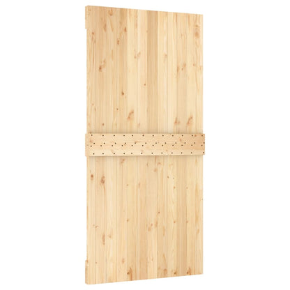 Porta Scorrevole con Set Hardware 100x210cm Legno Massello Pino