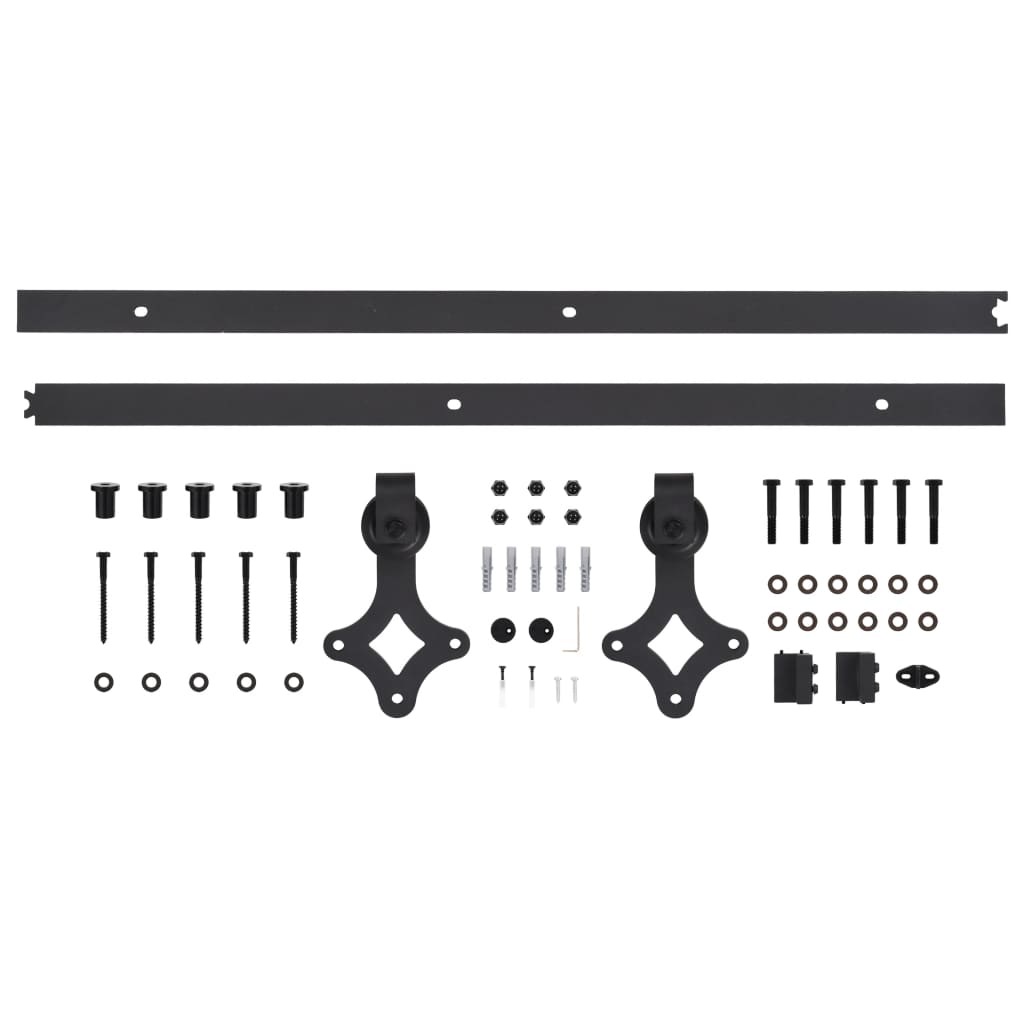 Porta Scorrevole con Set Hardware 100x210cm Legno Massello Pino