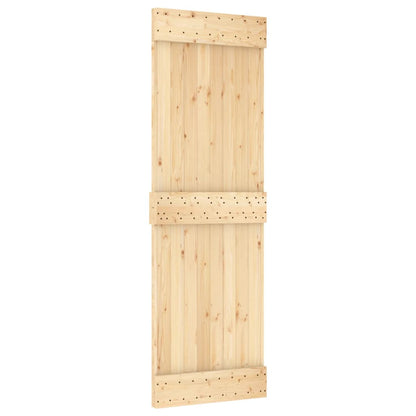 Porta Scorrevole con Set Hardware 70x210 cm Legno Massello Pino