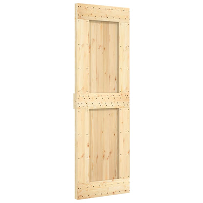 Porta Scorrevole con Set Hardware 70x210 cm Legno Massello Pino