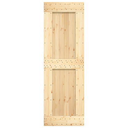 Porta Scorrevole con Set Hardware 70x210 cm Legno Massello Pino