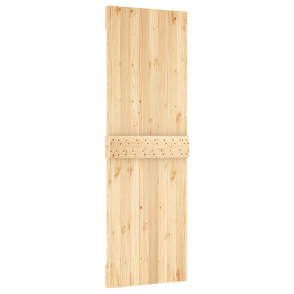 Porta Scorrevole con Set Hardware 70x210 cm Legno Massello Pino