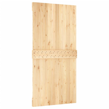 Porta Scorrevole con Set Hardware 100x210cm Legno Massello Pino