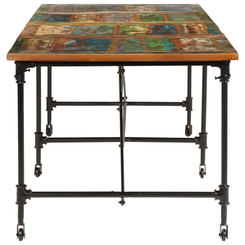 Tavolo da Pranzo 220x90x77 cm in Legno Massello di Recupero | homemem39