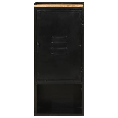 Mobile da Bagno 40x27x90 cm in Ferro e Legno Massello di Mango | homemem39