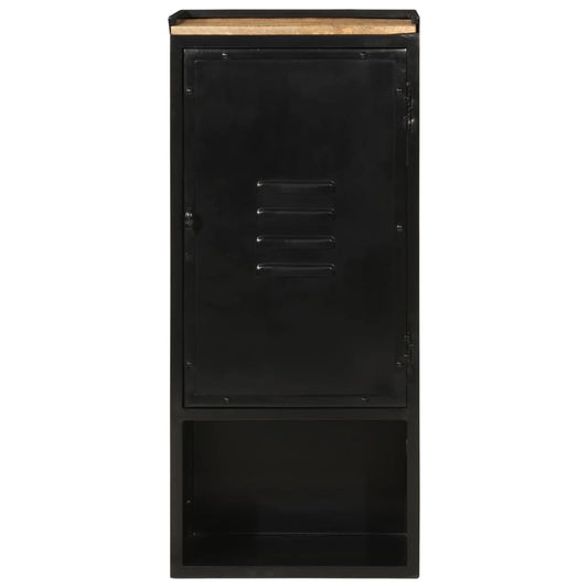 Mobile da Bagno 40x27x90 cm in Ferro e Legno Massello di Mango | homemem39