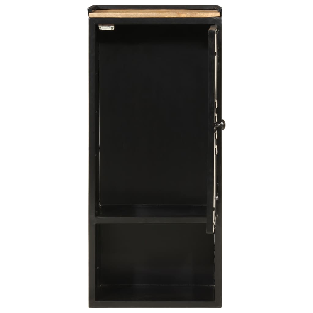 Mobile da Bagno 40x27x90 cm in Ferro e Legno Massello di Mango | homemem39