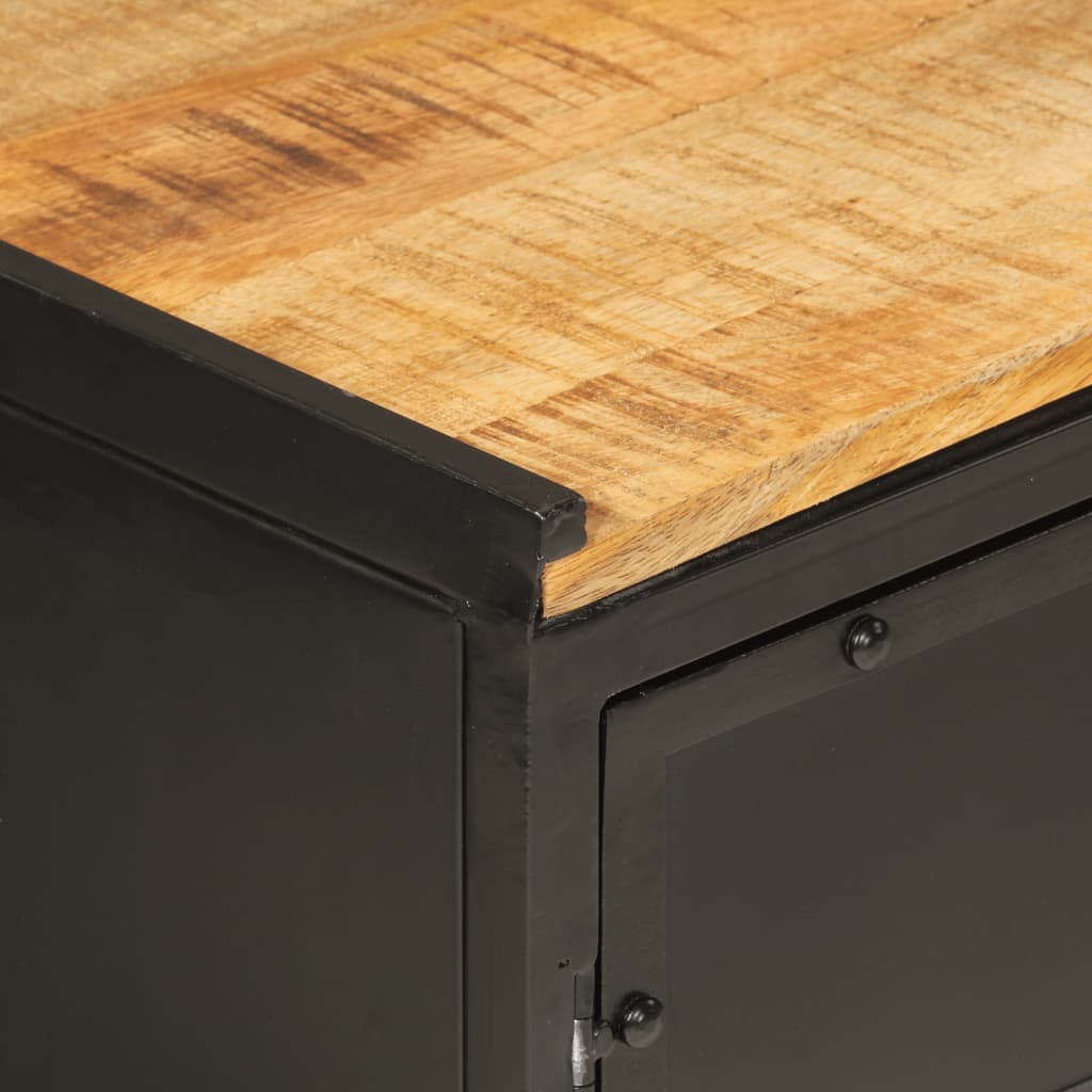 Mobile Lavabo da Bagno 55x35x60 cm Ferro e Legno Massello Mango | homemem39