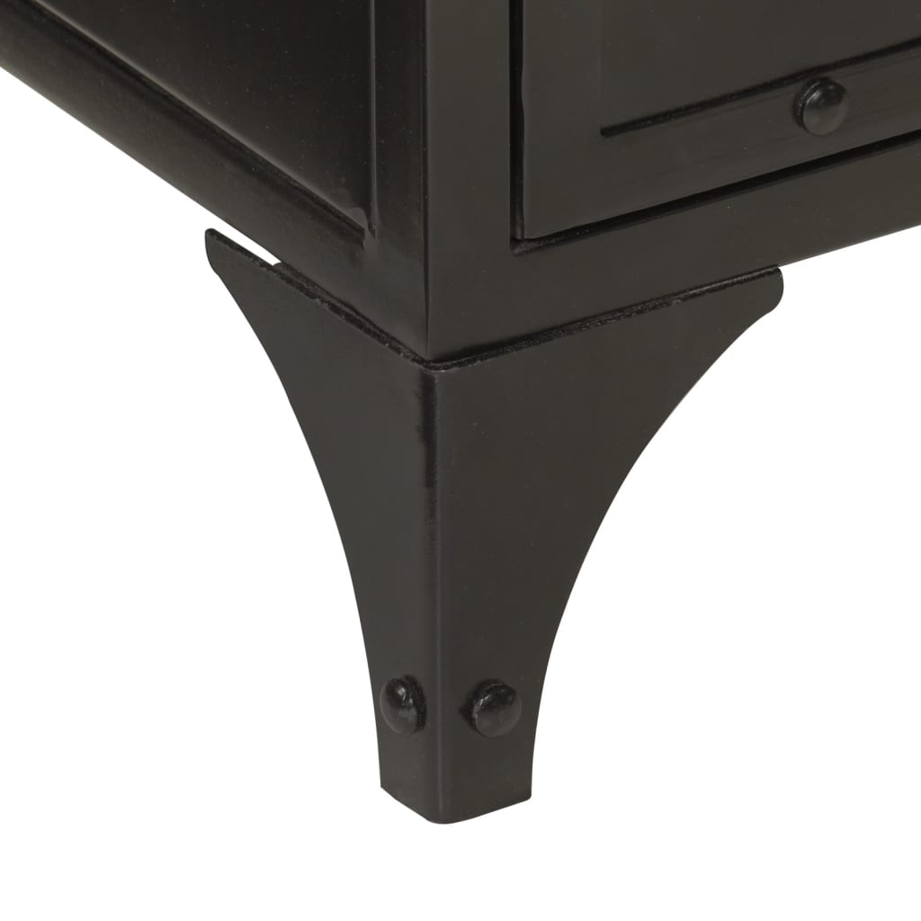 Mobile Lavabo da Bagno 55x35x60 cm Ferro e Legno Massello Mango | homemem39