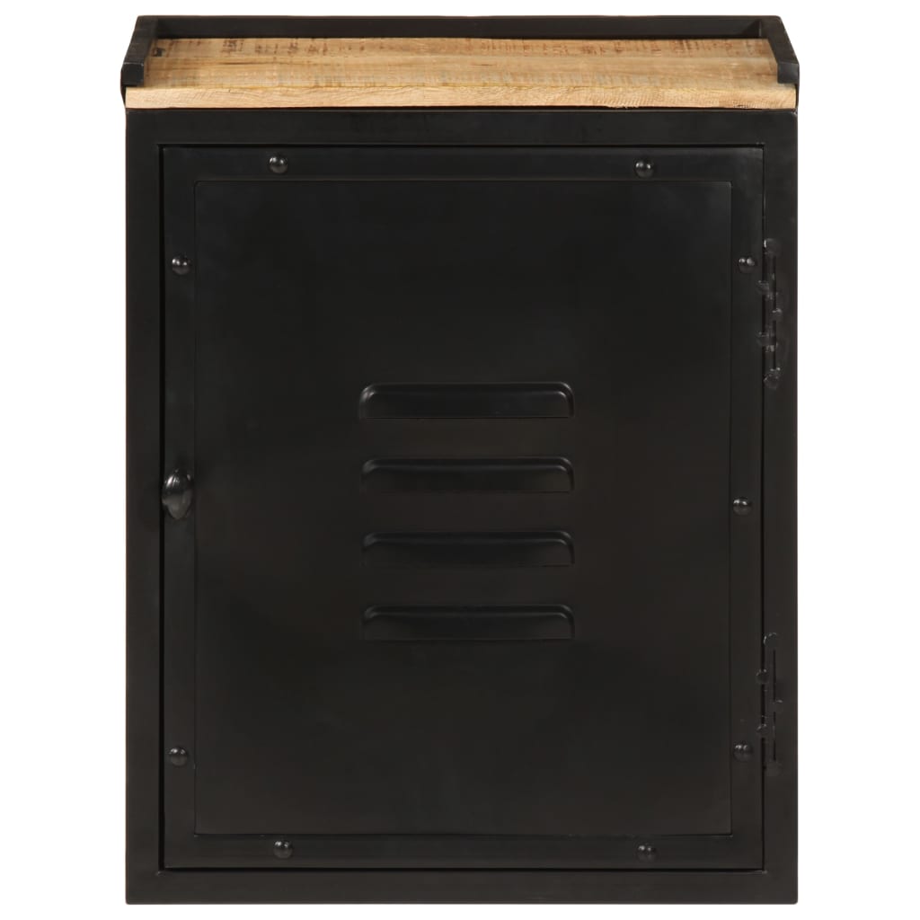 Mobile da Bagno 40x30x50 cm in Ferro e Legno Massello di Mango | homemem39