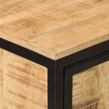 Mobile da Bagno 40x27x90 cm in Legno Massello di Mango e Ferro | homemem39