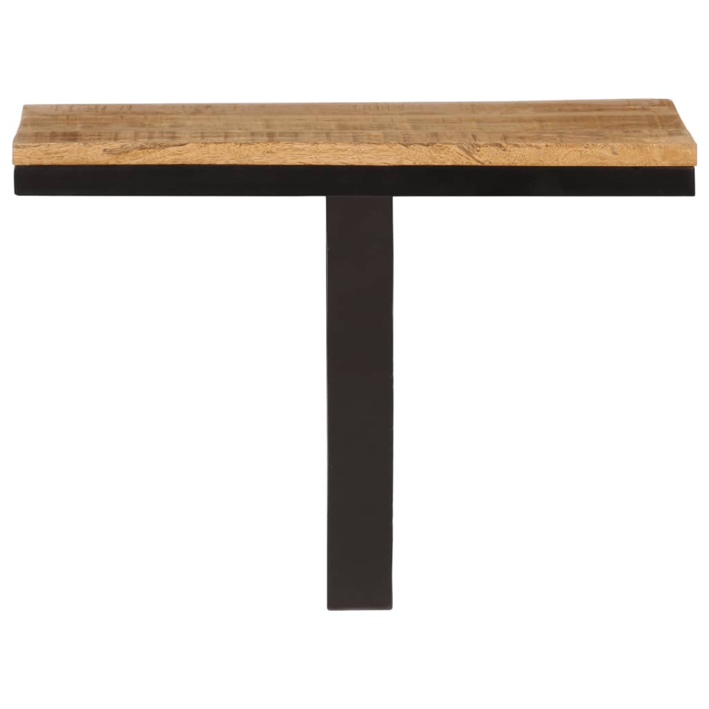 Mensola da Parete 40x30x32 cm in Legno Massello Mango e Ferro